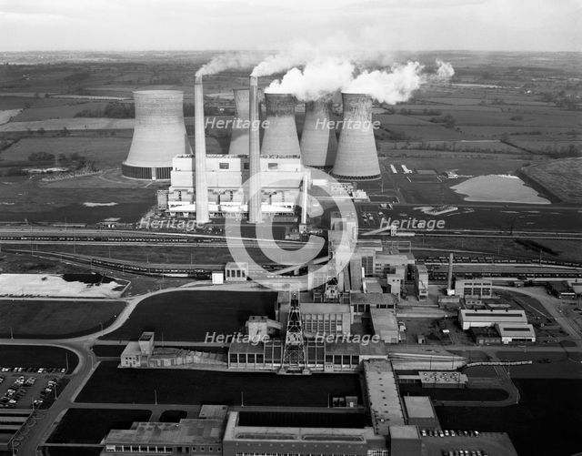 Lea Hall Colliery and Rugeley A Power Station, Staffordshire, 1963.  Creator: Michael Walters.