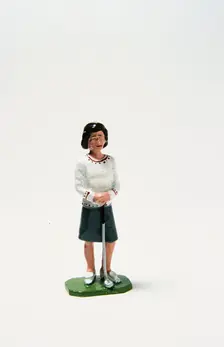 Lead figure of woman golfer, c1920s. Creator: Unknown