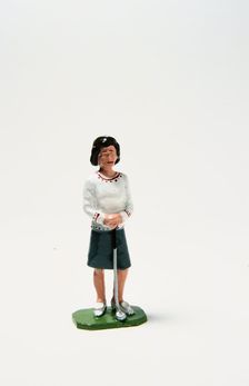 Lead figure of woman golfer, c1920s. Creator: Unknown