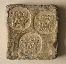 Lead Ingot with Monograms, Byzantine, 6th century. Creator: Unknown