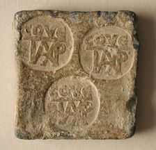 Lead Ingot with Monograms, Byzantine, 6th century. Creator: Unknown