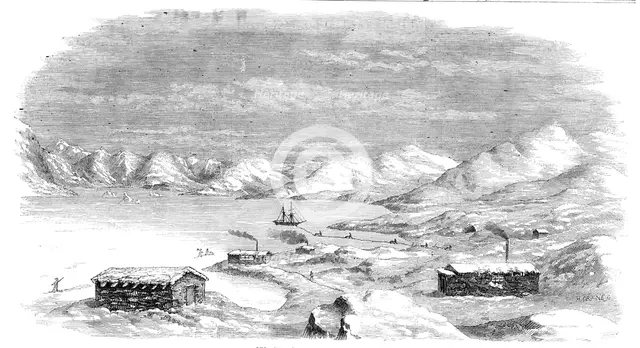 Lead Mine and Cryolite, in Arksul Ford, 1856.  Creator: H. Crane.