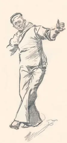 Lead pencil sketch by Phil May, c19th century (1903-1904). Artist: Philip William May