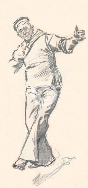 Lead pencil sketch by Phil May, c19th century (1903-1904). Artist: Philip William May.