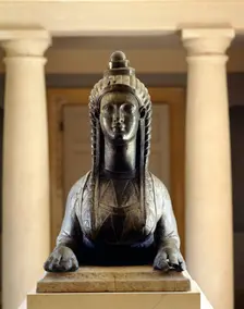 Lead sphinx by John Cheere on the ground floor of the Link Building, Chiswick House, London, c2000s