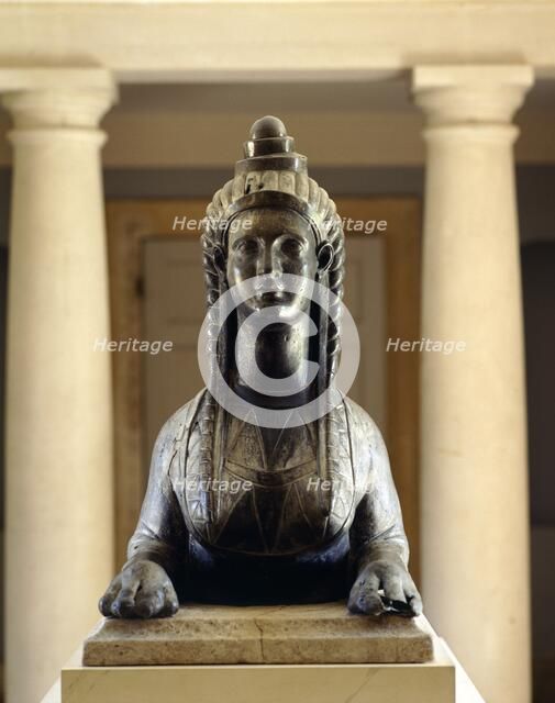Lead sphinx by John Cheere on the ground floor of the Link Building, Chiswick House, London, c2000s. Artist: Unknown.