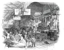 Leadenhall Market, on Christmas Eve, 1845. Creator: W. J. Linton