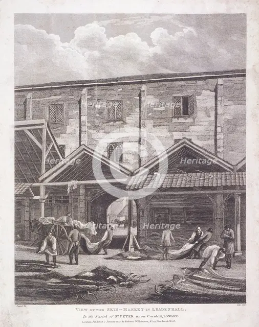 Leadenhall Market, London, 1825. Artist: Thomas Dale