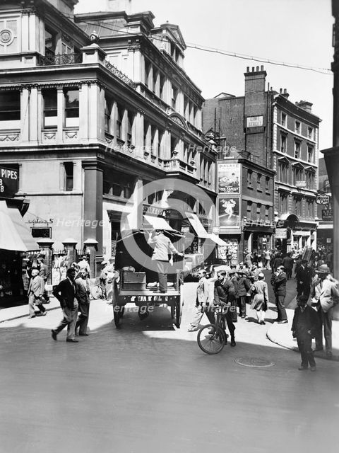 Leadenhall Street looking west, City of London, before 1933. Creator: George Davison Reid.