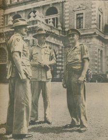 Leaders in the Burma Campaign met in Rangoon after the city's fall on May 3, 1945 1945