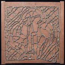 Leading for Stained Glass window with Flagellation (?) Scene, French, 13th century. Creator: Unknown