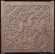 Leading for Stained Glass window with Flagellation (?) Scene, French, 13th century. Creator: Unknown