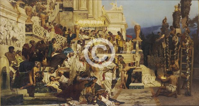 Leading Light of Christianity. Nero’s Torches, 1882. Artist: Siemiradzki, Henryk (1843-1902)