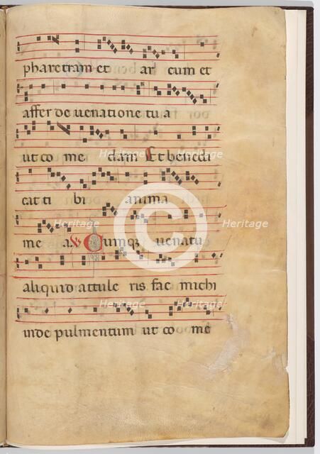 Leaf 8 from an antiphonal fragment, c. 1275. Creator: Unknown.