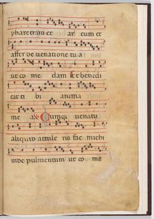 Leaf 8 from an antiphonal fragment, c. 1275. Creator: Unknown