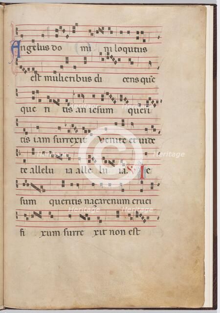 Leaf 2 from an antiphonal fragment, c. 1275. Creator: Unknown.