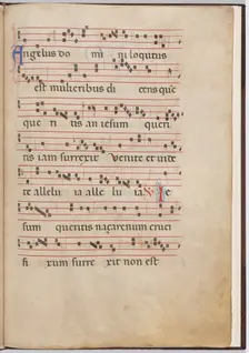 Leaf 2 from an antiphonal fragment, c. 1275. Creator: Unknown