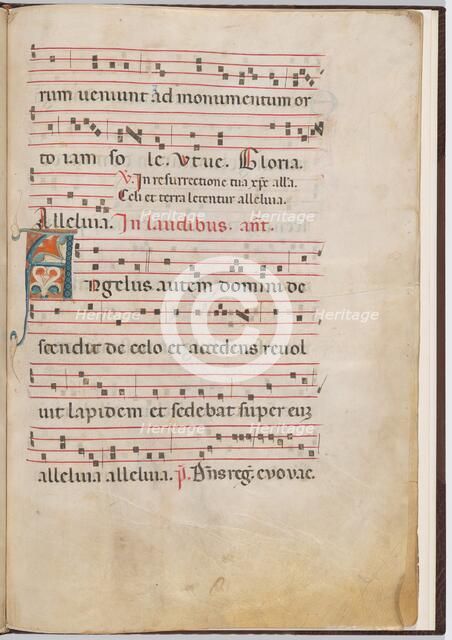 Leaf 3 from an antiphonal fragment, c. 1275. Creator: Unknown.