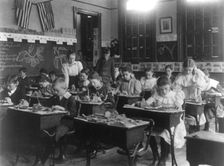 Leaf and flower painting, 2nd Division, (1899?). Creator: Frances Benjamin Johnston