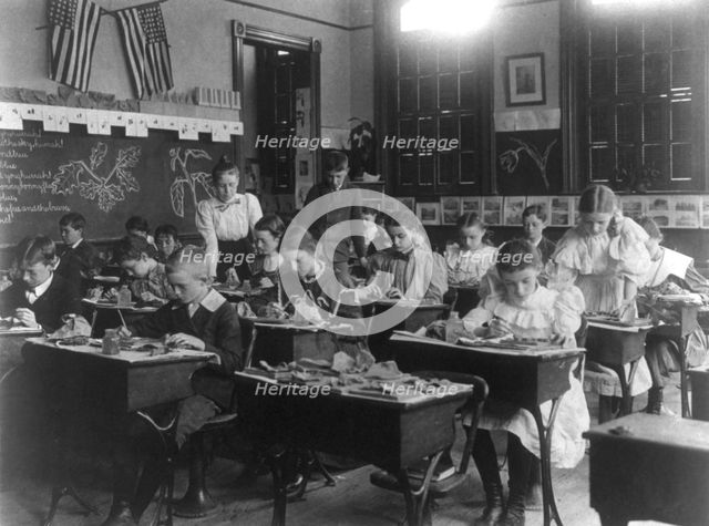 Leaf and flower painting, 2nd Division, (1899?). Creator: Frances Benjamin Johnston.