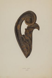 Leaf and Scroll, 1938. Creator: Eugene Bartz