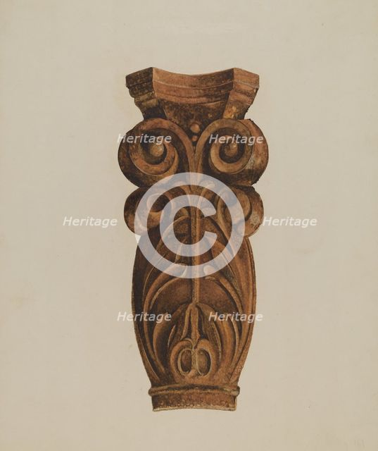 Leaf and Scroll, c. 1938. Creator: Thomas Dooley.