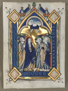 Leaf Excised from a Psalter: The Ascension, c. 1260. Creator: Unknown