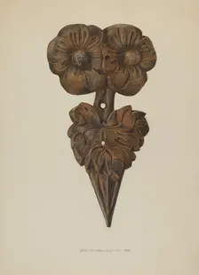 Leaf Finial, 1938. Creator: Albert Geuppert