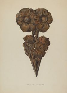 Leaf Finial, 1938. Creator: Albert Geuppert