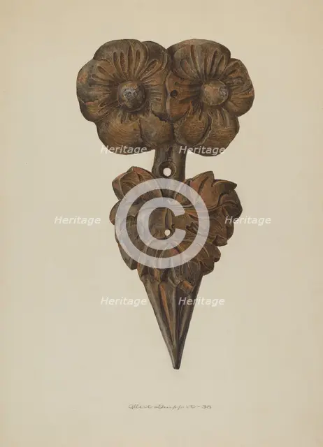 Leaf Finial, 1938. Creator: Albert Geuppert.