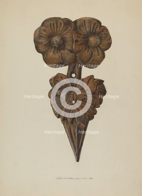 Leaf Finial, 1938. Creator: Albert Geuppert.
