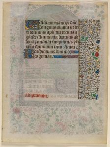 Leaf from a Book of Hours: Text (verso), c. 1430. Creator: Unknown