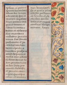 Leaf from a Book of Hours: Text with Illustrated Border (verso), c. 1510. Creator: Unknown