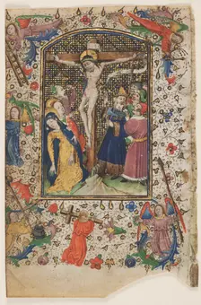 Leaf from a Book of Hours: The Crucifixion, 1430s. Creator: Master of Guillebert de Mets (Flemish); Workshop, and
