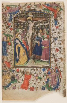 Leaf from a Book of Hours: The Crucifixion, 1430s. Creator: Master of Guillebert de Mets (Flemish); Workshop, and