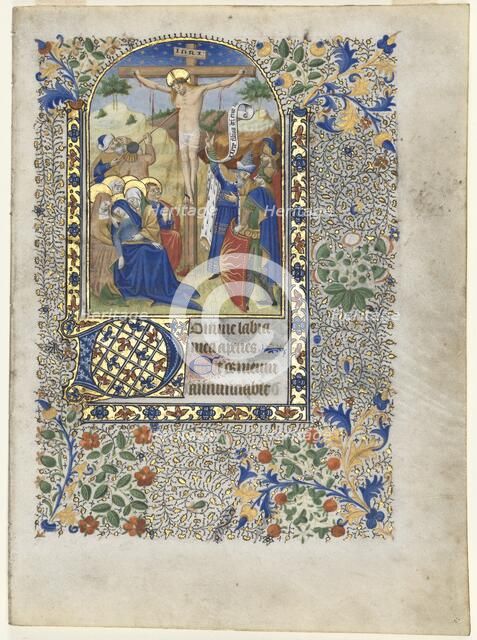Leaf from a Book of Hours: The Crucifixion (Hours of the Cross), c. 1435. Creator: Unknown.