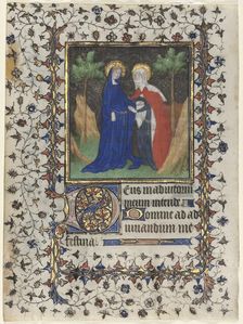 Leaf from a Book of Hours: The Visitation, c. 1415. Creator: Boucicaut Master (French, Paris, active about 1410-25), workshop of