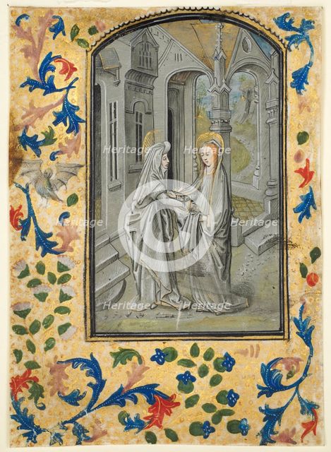 Leaf from a Book of Hours: Annunciation to the Shepherds, c. 1470-1480. Creator: Guillaume Vrelant (Flemish, c. 1454-1481).