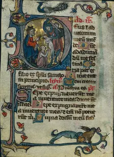 Leaf from a Book of Hours: Initial D: Massacre of the Innocents (1 of 2 Excised Leaves), early 1300s Creator: Unknown