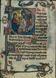 Leaf from a Book of Hours: Initial D: Massacre of the Innocents (1 of 2 Excised Leaves), early 1300s Creator: Unknown