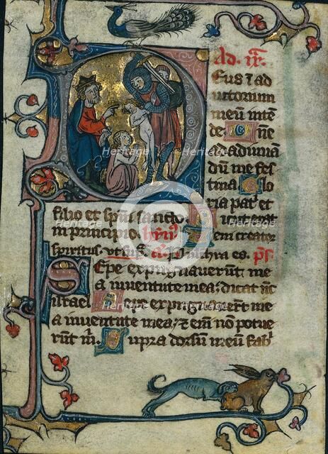 Leaf from a Book of Hours: Initial D: Massacre of the Innocents (1 of 2 Excised Leaves), early 1300s Creator: Unknown.