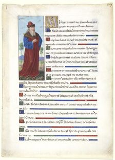 Leaf from a Book of Hours: King David, c. 1500. Creator: Jean Bourdichon (French, c. 1457-1521), circle of