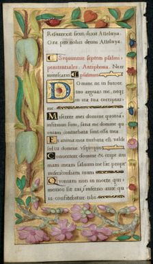 Leaf from a Book of Hours: Penitential Psalms, c. 1530-1535. Creator: Noël Bellemare (French, d. 1546); The 1520s Hours Workshop (French)