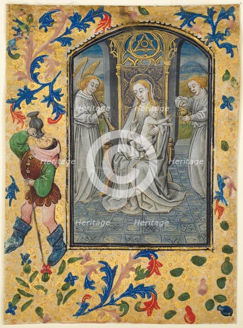 Leaf from a Book of Hours: Presentation in the Temple, c. 1470-1480. Creator: Guillaume Vrelant (Flemish, c. 1454-1481).
