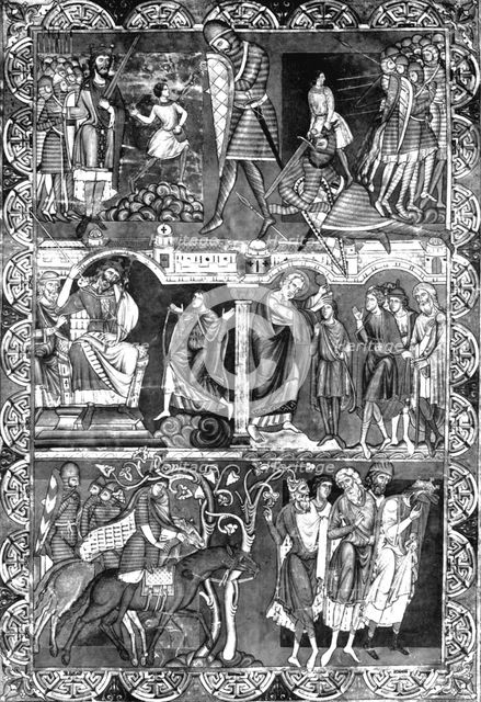 'Leaf from a Bible. Winchester', c1160-1170, (1930). Artist: Unknown