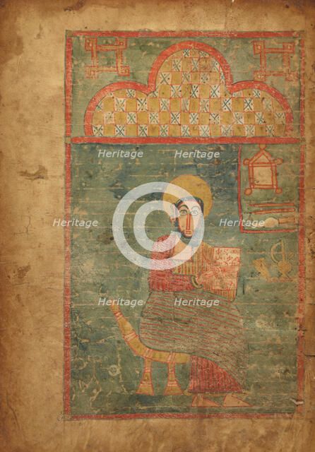 Leaf from a Gospel book, late 14th-early 15th century. Creator: Unknown.