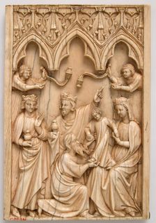 Leaf from a Diptych with the Adoration of the Magi, French, 14th century. Creator: Unknown
