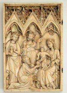 Leaf from a Diptych with the Adoration of the Magi, French, ca. 1300-1325. Creator: Unknown
