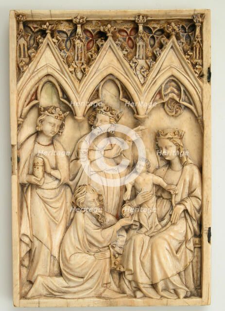 Leaf from a Diptych with the Adoration of the Magi, French, ca. 1300-1325. Creator: Unknown.