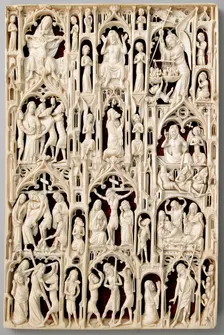 Leaf from a Diptych, British or French (?), 15th century (?). Creator: Unknown